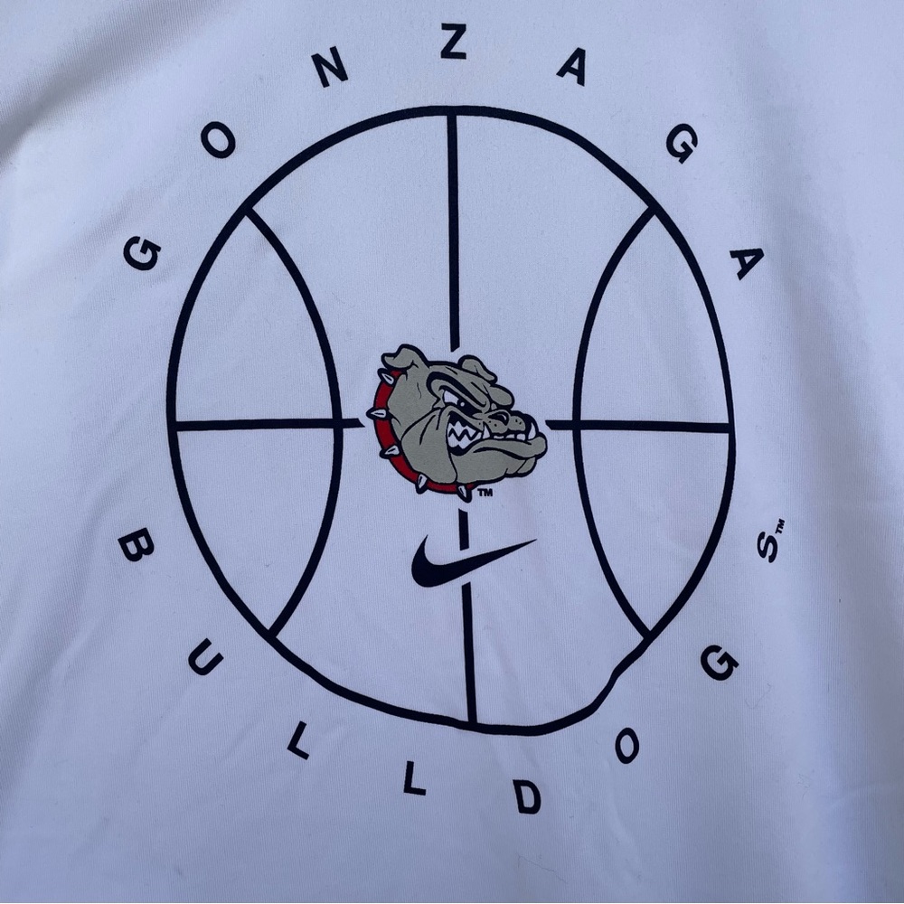 The Nike Tee DRI-FIT White Gonzaga Bulldogs Performance T-Shirt XL